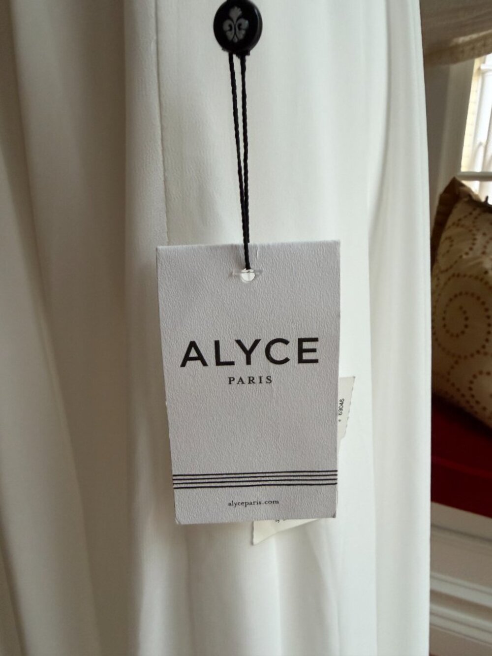 NWT Alyce Paris 60463 White Floral Embroidered A-Line Prom Formal Dress Size 10 - Picture 5 of 6